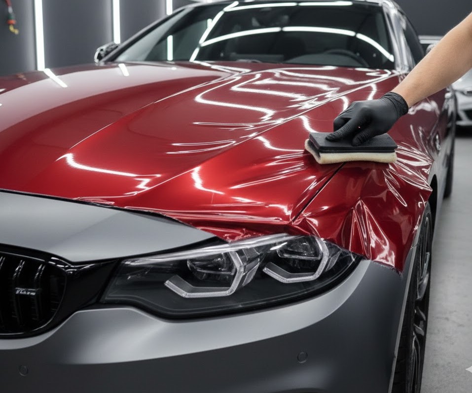 FullGarage araç ve yat kaplama eğitimi uygulamalı yüzey çalışması